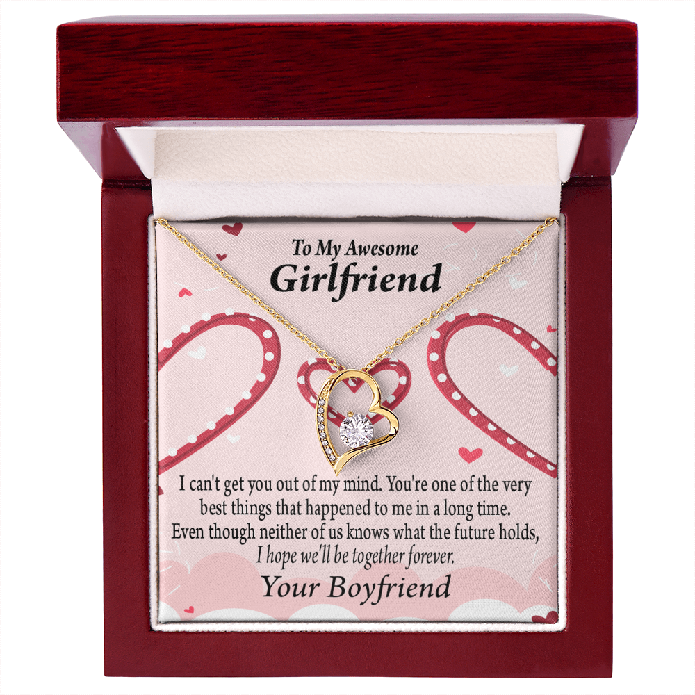 To My Girlfriend Girlfriend Gift We'll Be Together Forever Forever Necklace w Message Card-Express Your Love Gifts