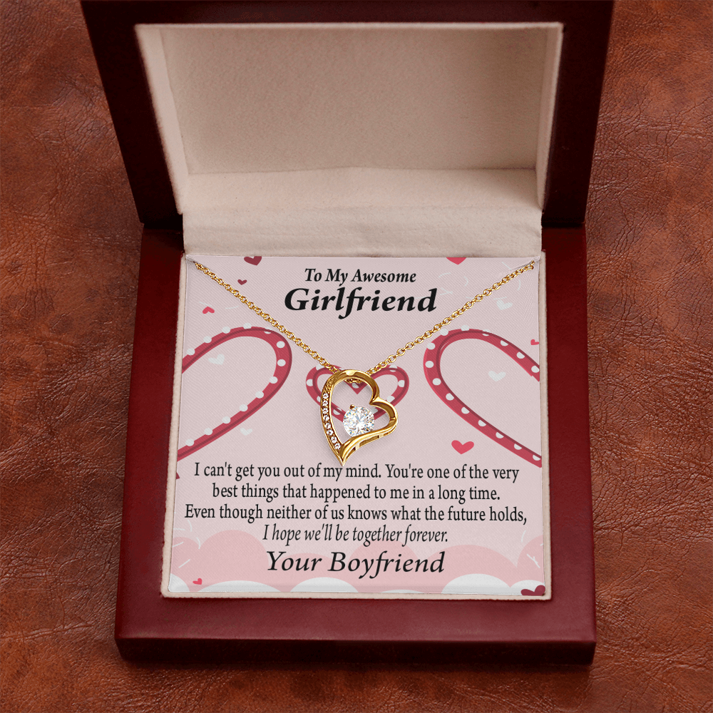 To My Girlfriend Girlfriend Gift We'll Be Together Forever Forever Necklace w Message Card-Express Your Love Gifts