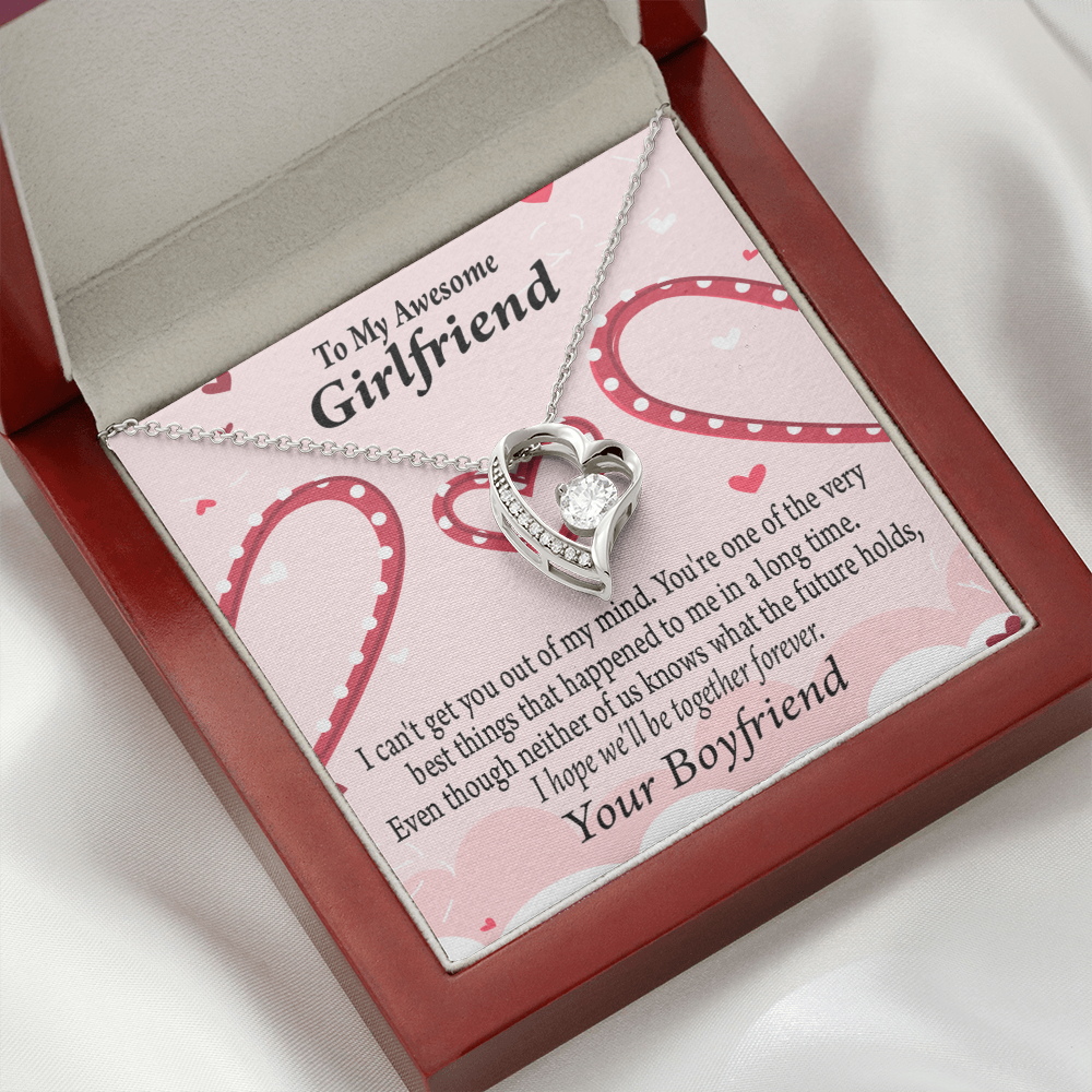 To My Girlfriend Girlfriend Gift We'll Be Together Forever Forever Necklace w Message Card-Express Your Love Gifts