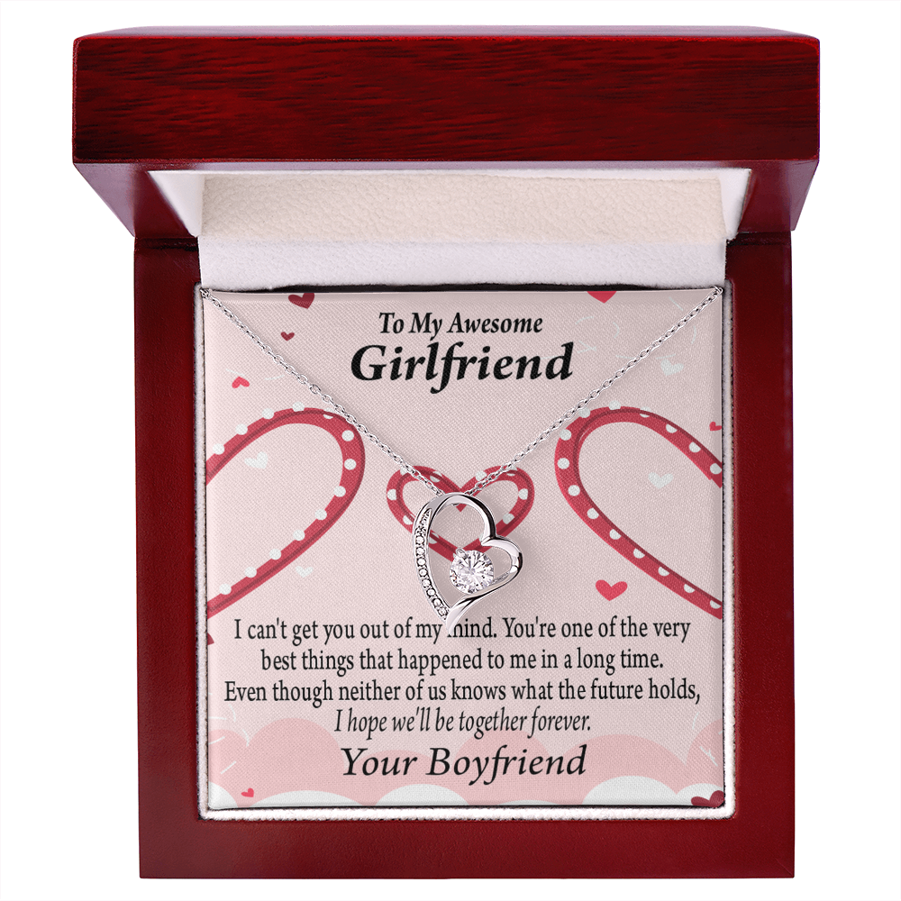 To My Girlfriend Girlfriend Gift We'll Be Together Forever Forever Necklace w Message Card-Express Your Love Gifts