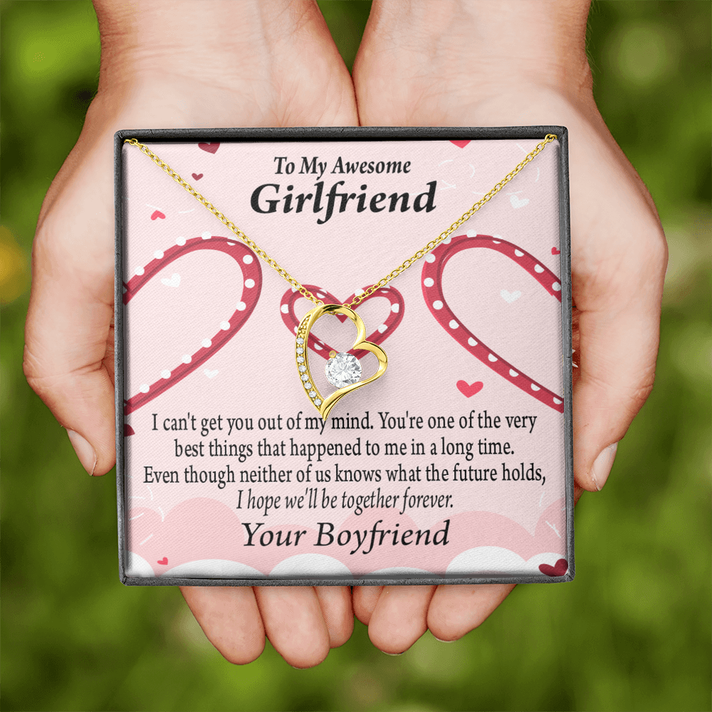 To My Girlfriend Girlfriend Gift We'll Be Together Forever Forever Necklace w Message Card-Express Your Love Gifts