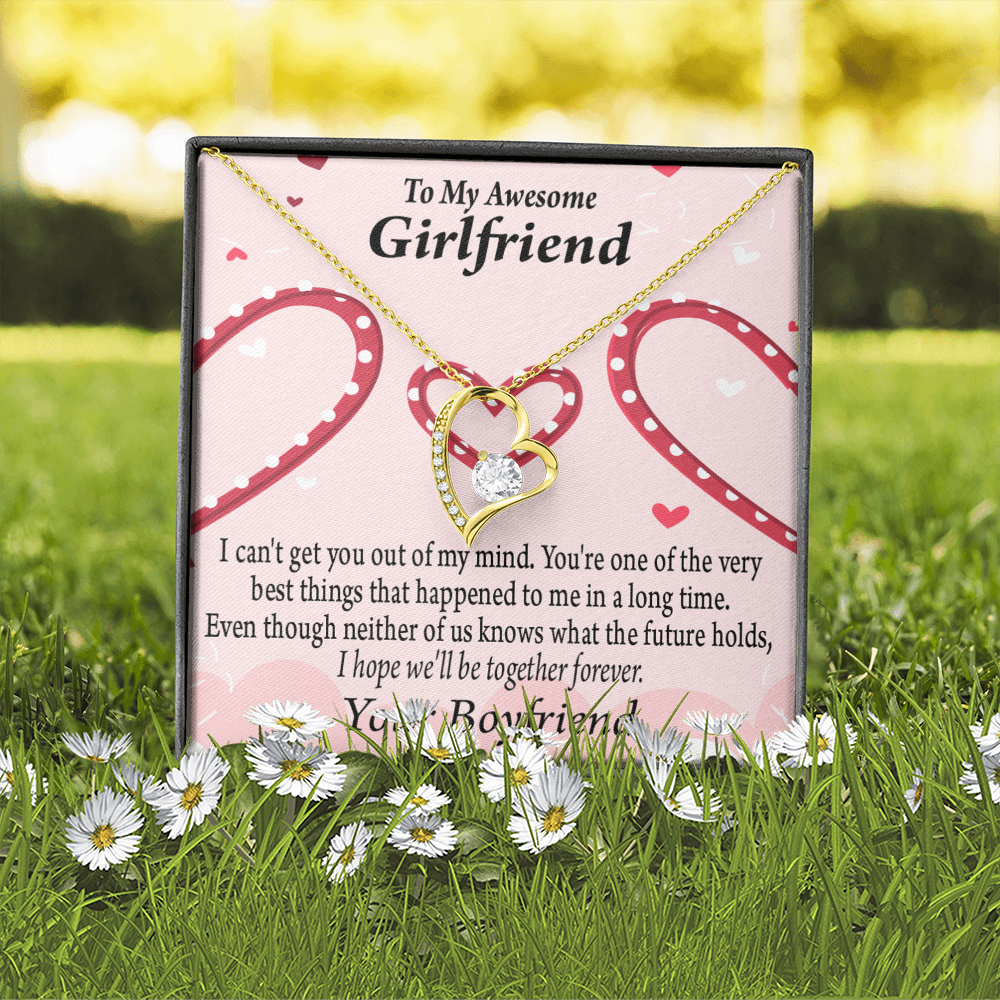 To My Girlfriend Girlfriend Gift We'll Be Together Forever Forever Necklace w Message Card-Express Your Love Gifts