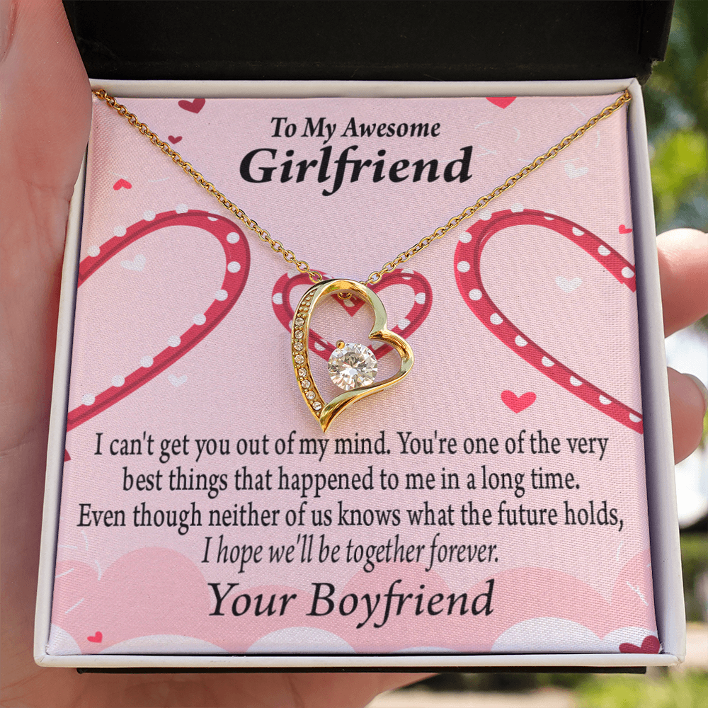 To My Girlfriend Girlfriend Gift We'll Be Together Forever Forever Necklace w Message Card-Express Your Love Gifts