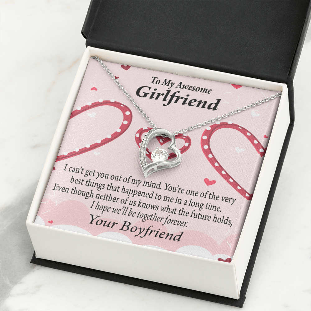 To My Girlfriend Girlfriend Gift We'll Be Together Forever Forever Necklace w Message Card-Express Your Love Gifts