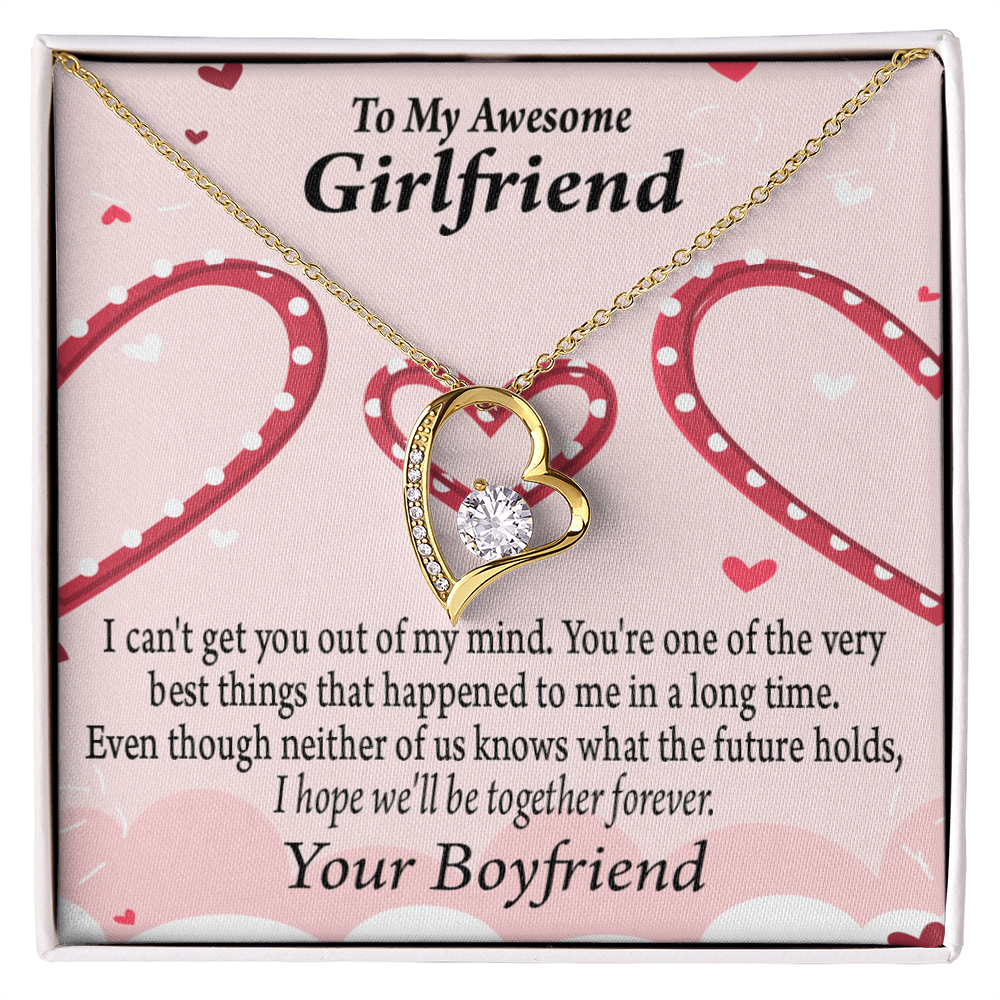 To My Girlfriend Girlfriend Gift We'll Be Together Forever Forever Necklace w Message Card-Express Your Love Gifts