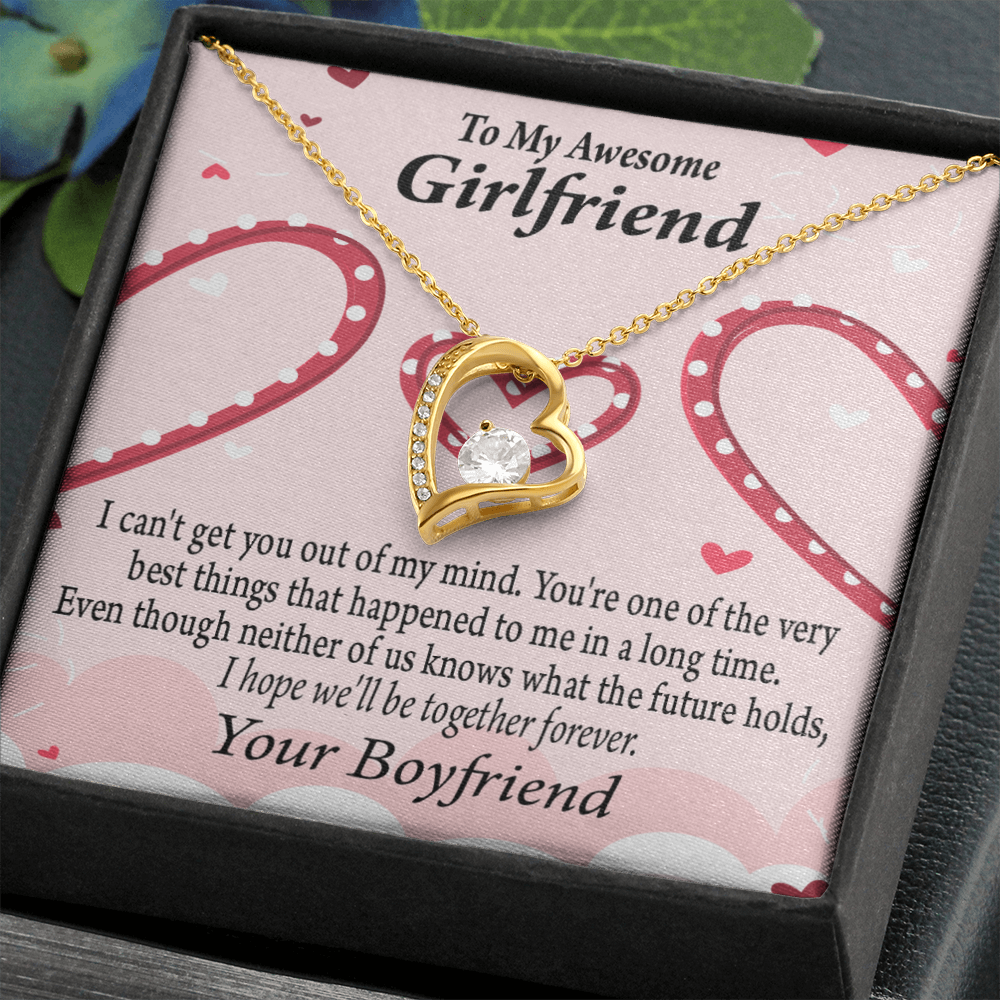 To My Girlfriend Girlfriend Gift We'll Be Together Forever Forever Necklace w Message Card-Express Your Love Gifts