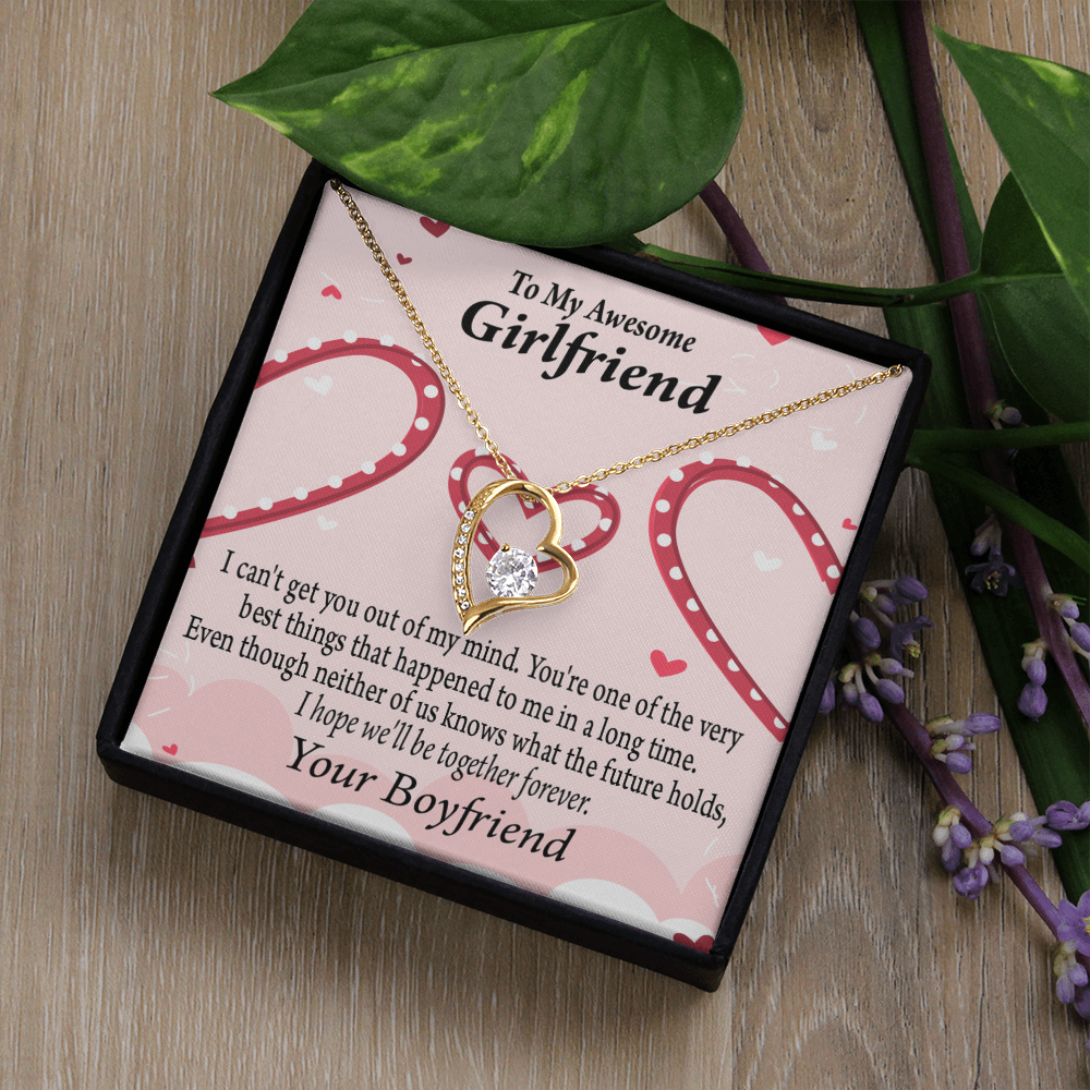 To My Girlfriend Girlfriend Gift We'll Be Together Forever Forever Necklace w Message Card-Express Your Love Gifts