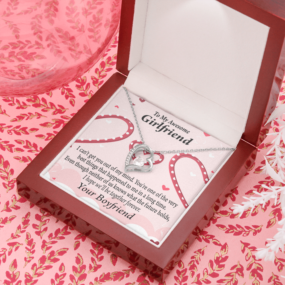 To My Girlfriend Girlfriend Gift We'll Be Together Forever Forever Necklace w Message Card-Express Your Love Gifts