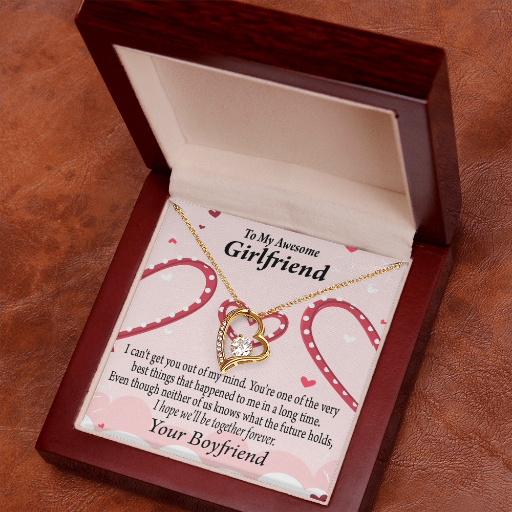 To My Girlfriend Girlfriend Gift We'll Be Together Forever Forever Necklace w Message Card-Express Your Love Gifts