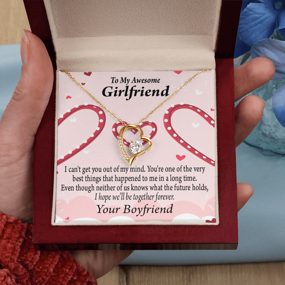 To My Girlfriend Girlfriend Gift We'll Be Together Forever Forever Necklace w Message Card-Express Your Love Gifts