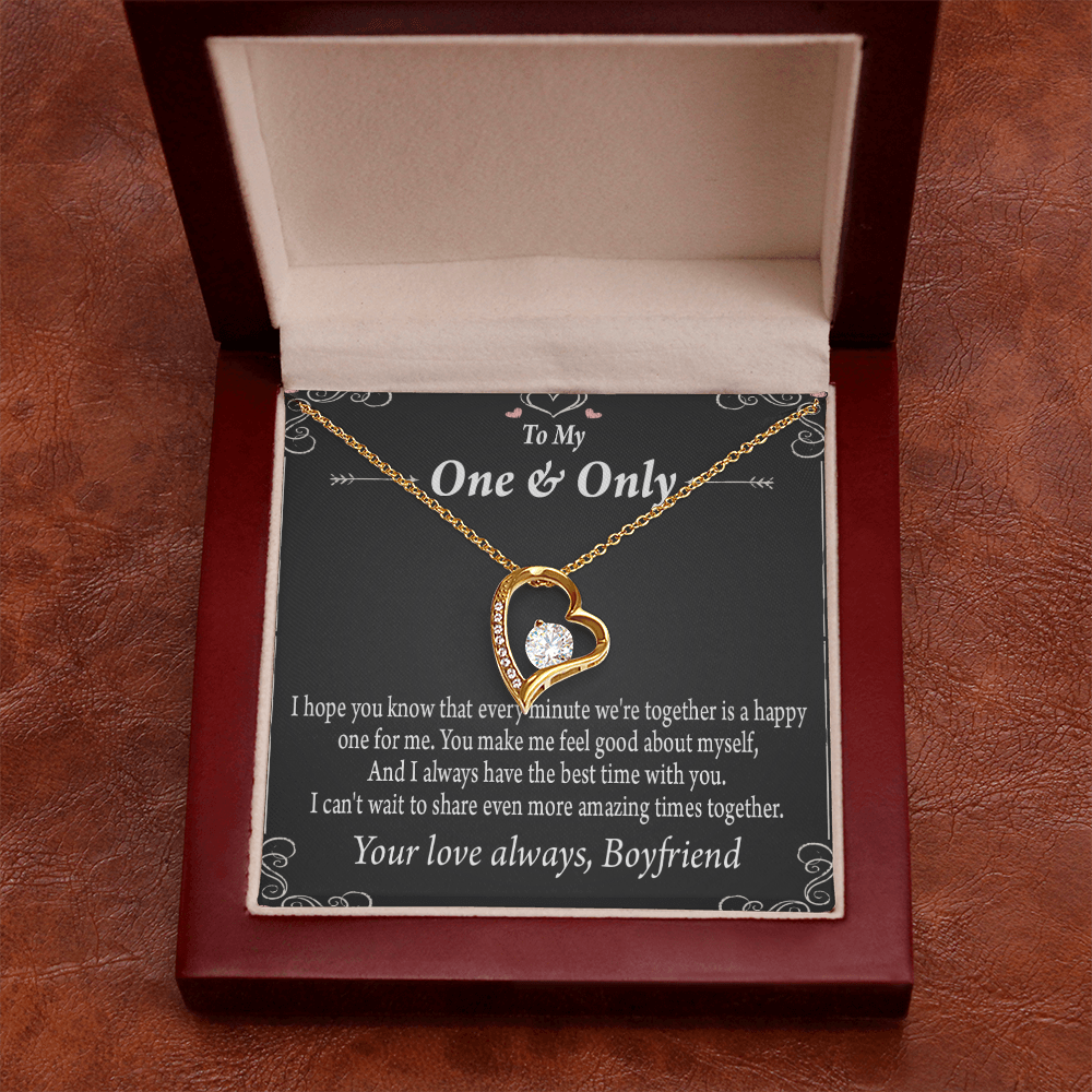 To My Girlfriend Girlfriend To More Amazing Times Together Forever Necklace w Message Card-Express Your Love Gifts