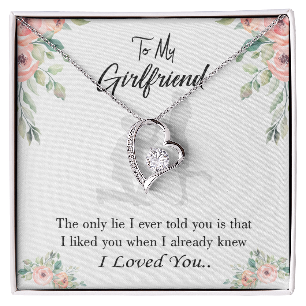 To My Girlfriend I Knew I loved You Forever Necklace w Message Card-Express Your Love Gifts