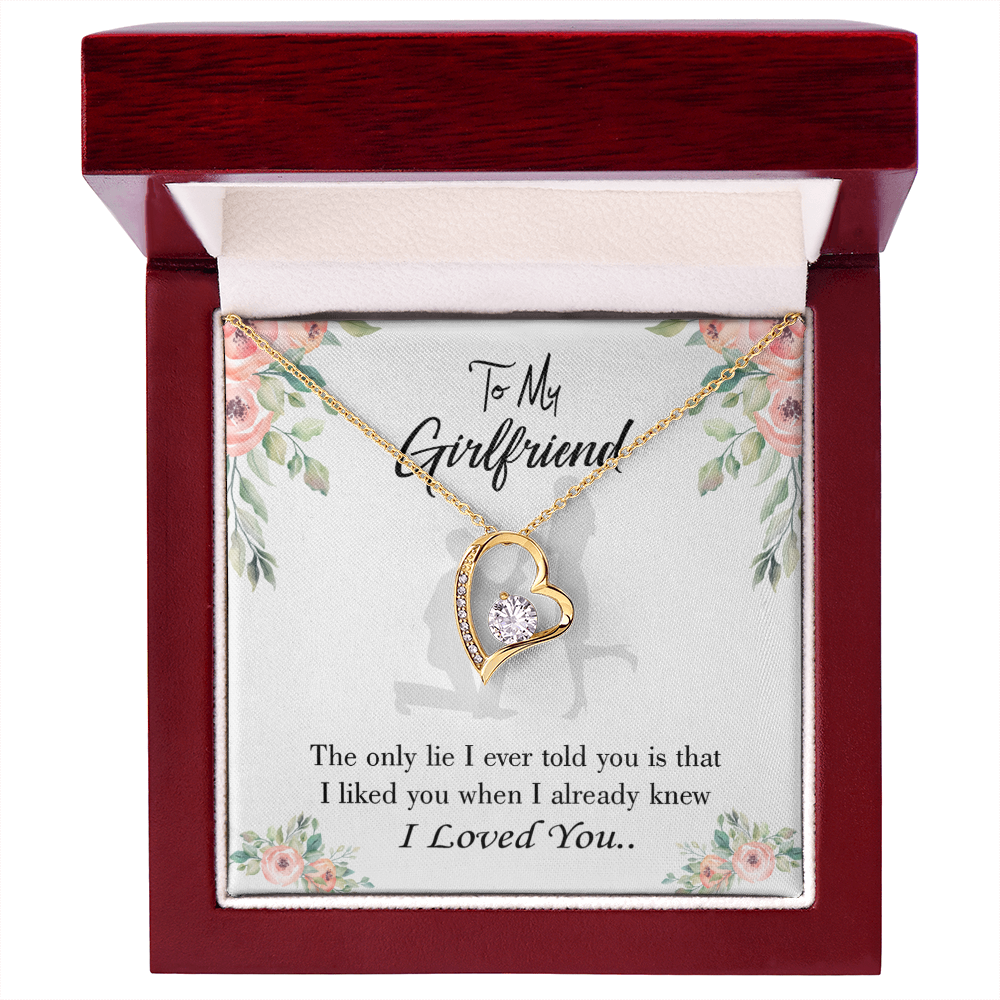 To My Girlfriend I Knew I loved You Forever Necklace w Message Card-Express Your Love Gifts