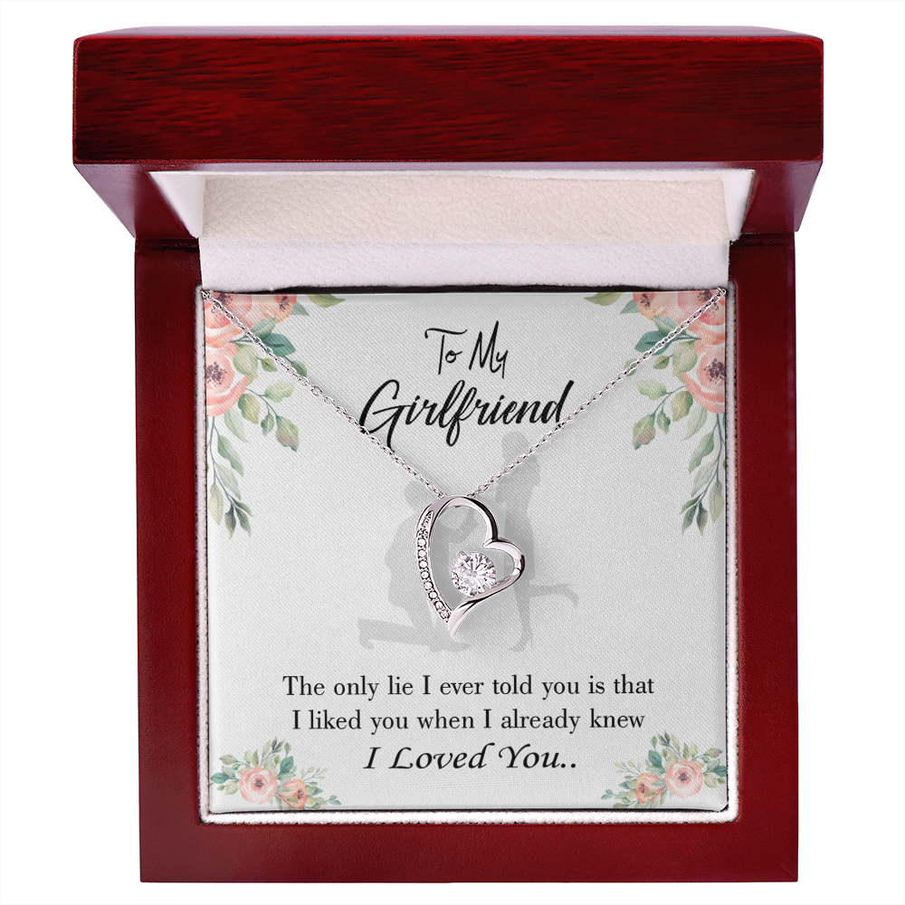 To My Girlfriend I Knew I loved You Forever Necklace w Message Card-Express Your Love Gifts