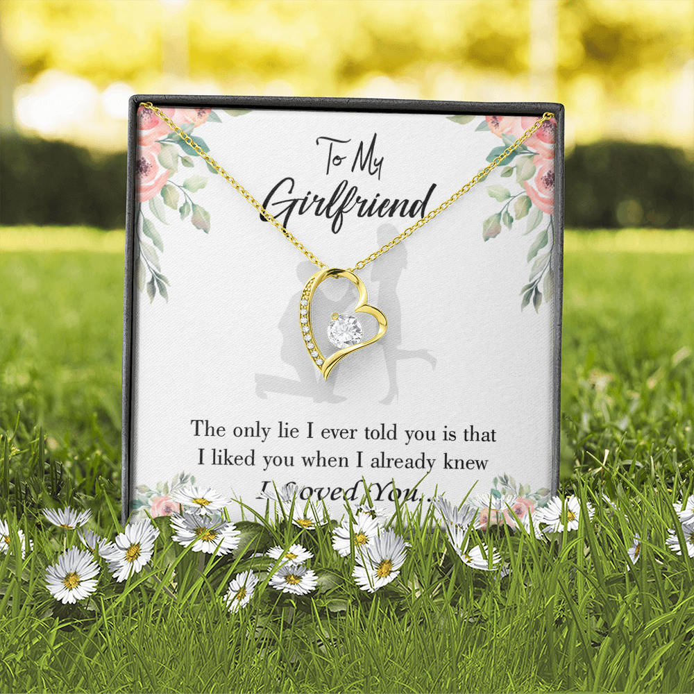 To My Girlfriend I Knew I loved You Forever Necklace w Message Card-Express Your Love Gifts