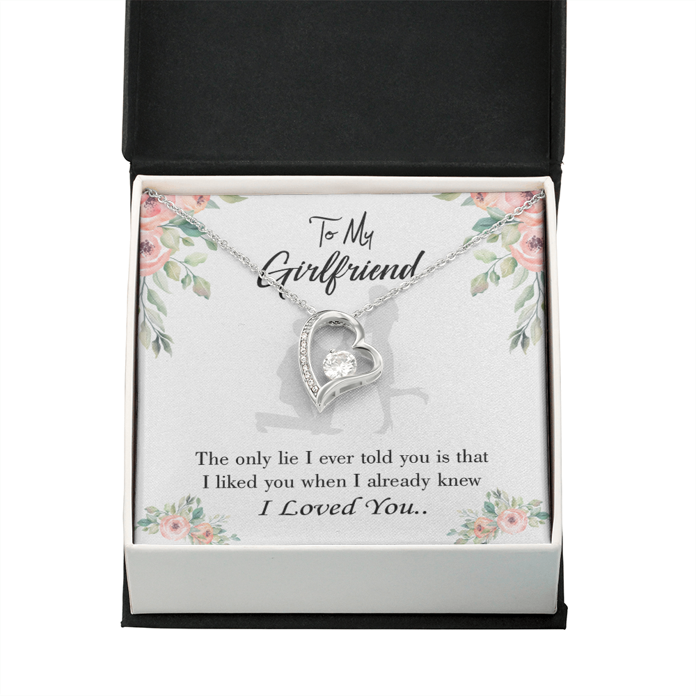 To My Girlfriend I Knew I loved You Forever Necklace w Message Card-Express Your Love Gifts