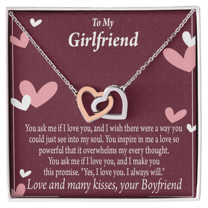 To My Girlfriend I Love You And I Always Will Inseparable Necklace -  Express Your Love Gifts