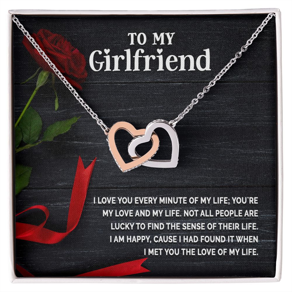 To My Girlfriend I Love You Every Minute of My Life Inseparable Necklace-Express Your Love Gifts