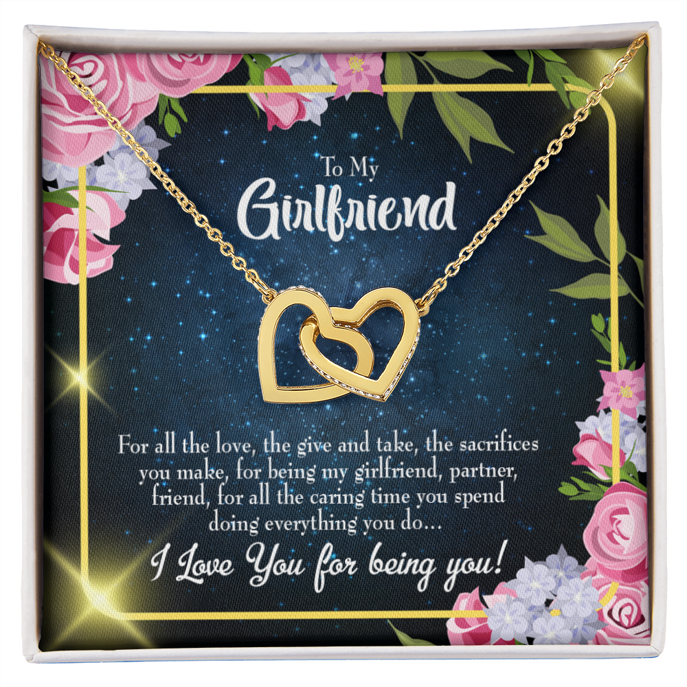 To My Girlfriend I Love You For Being You Inseparable Necklace-Express Your Love Gifts