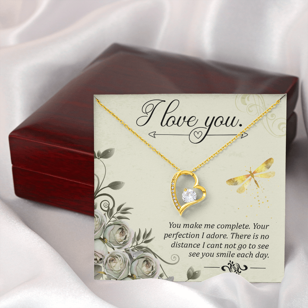 To My Girlfriend I love you Forever Necklace w Message Card-Express Your Love Gifts