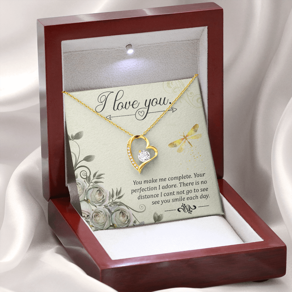 To My Girlfriend I love you Forever Necklace w Message Card-Express Your Love Gifts