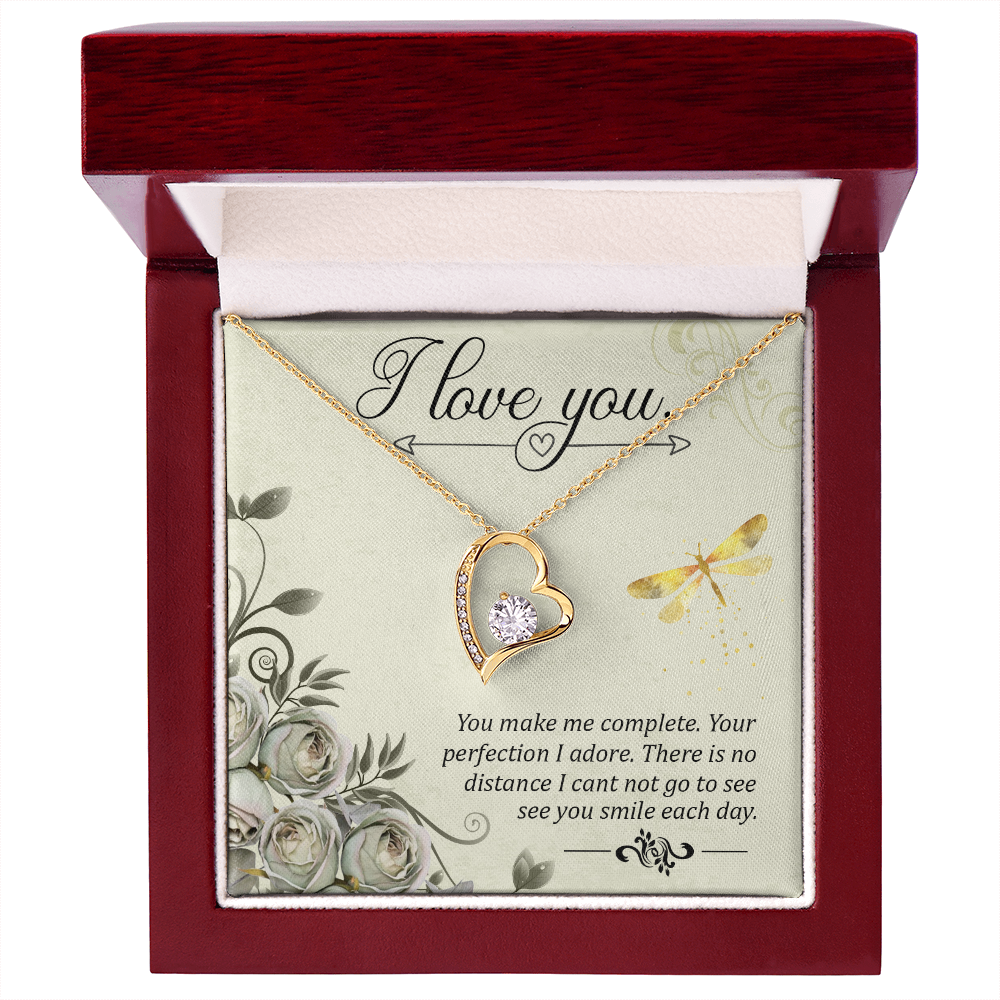 To My Girlfriend I love you Forever Necklace w Message Card-Express Your Love Gifts