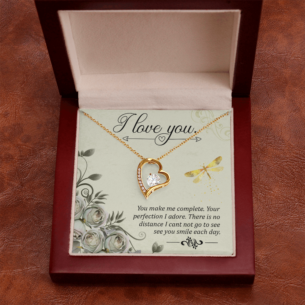 To My Girlfriend I love you Forever Necklace w Message Card-Express Your Love Gifts