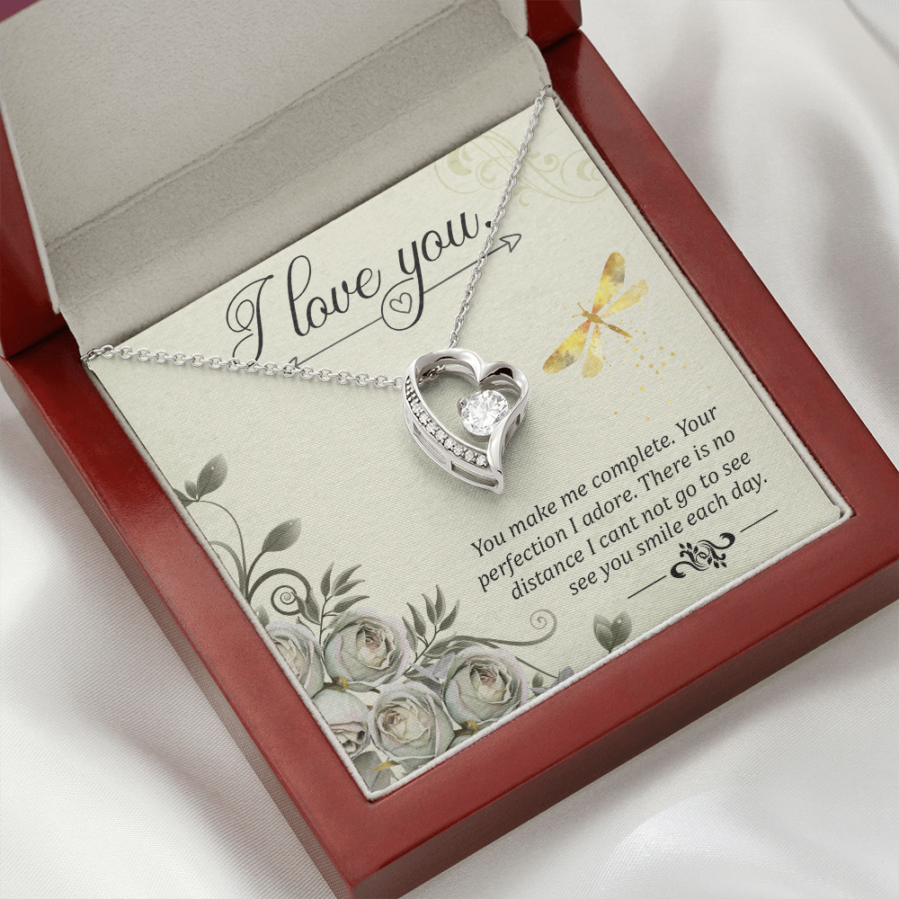 To My Girlfriend I love you Forever Necklace w Message Card-Express Your Love Gifts