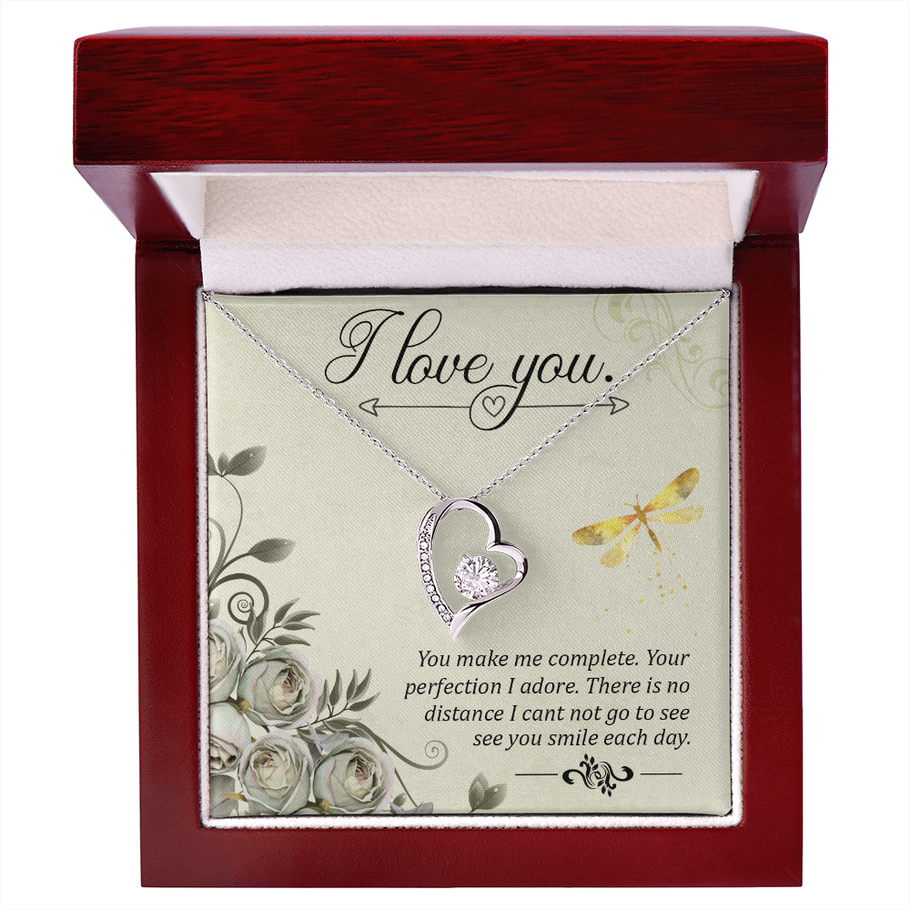 To My Girlfriend I love you Forever Necklace w Message Card-Express Your Love Gifts