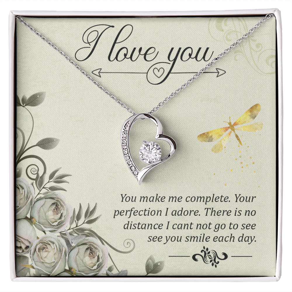 To My Girlfriend I love you Forever Necklace w Message Card-Express Your Love Gifts