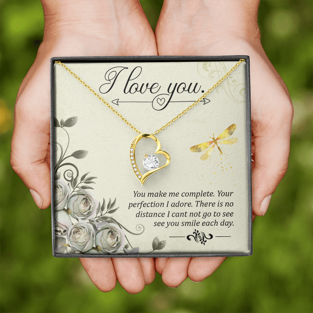 To My Girlfriend I love you Forever Necklace w Message Card-Express Your Love Gifts