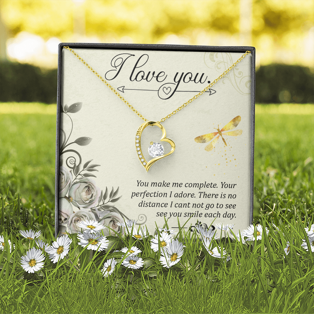 To My Girlfriend I love you Forever Necklace w Message Card-Express Your Love Gifts