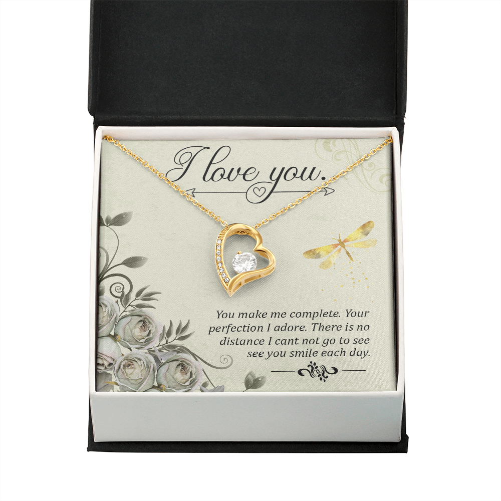 To My Girlfriend I love you Forever Necklace w Message Card-Express Your Love Gifts