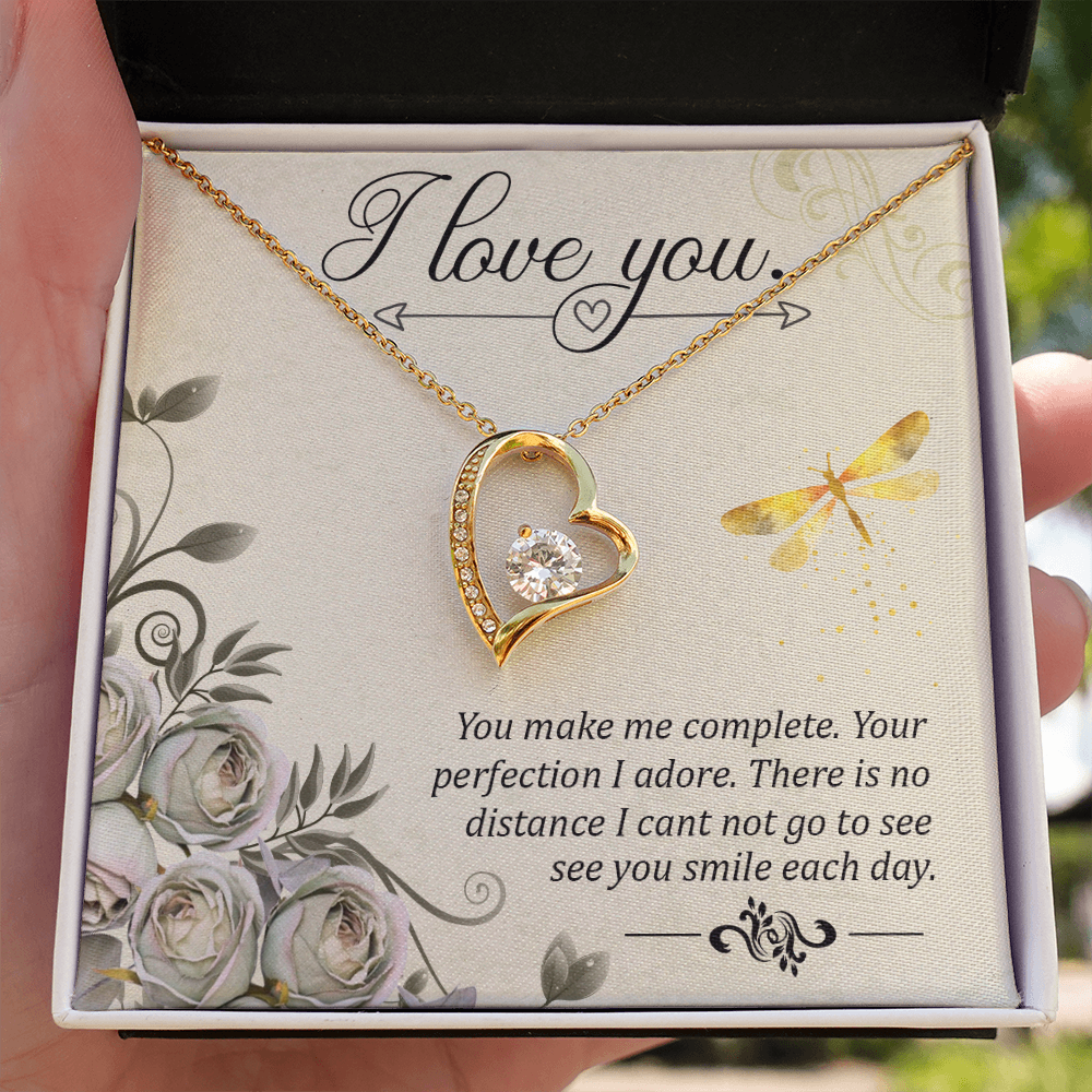 To My Girlfriend I love you Forever Necklace w Message Card-Express Your Love Gifts