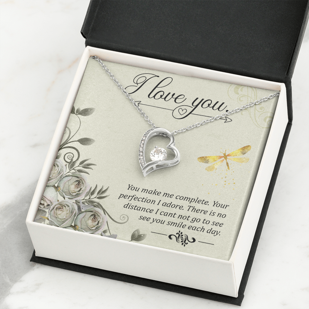 To My Girlfriend I love you Forever Necklace w Message Card-Express Your Love Gifts