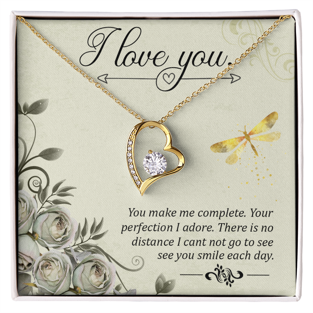 To My Girlfriend I love you Forever Necklace w Message Card-Express Your Love Gifts