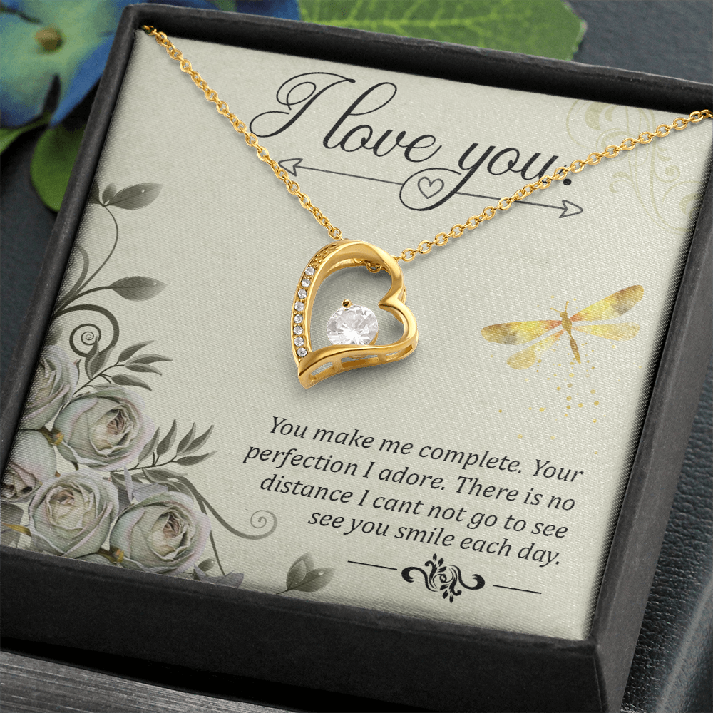 To My Girlfriend I love you Forever Necklace w Message Card-Express Your Love Gifts