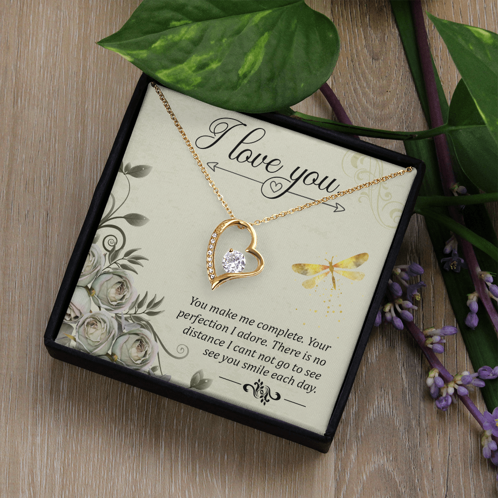 To My Girlfriend I love you Forever Necklace w Message Card-Express Your Love Gifts