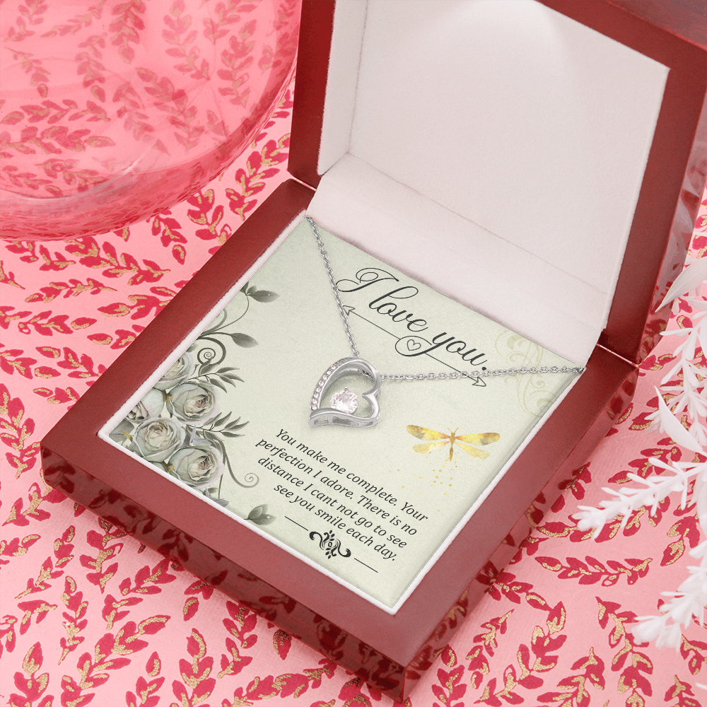 To My Girlfriend I love you Forever Necklace w Message Card-Express Your Love Gifts