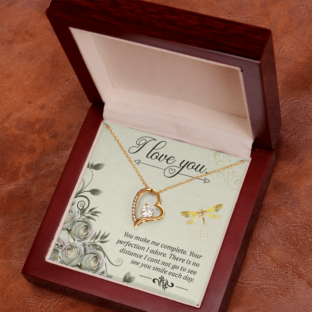 To My Girlfriend I love you Forever Necklace w Message Card-Express Your Love Gifts