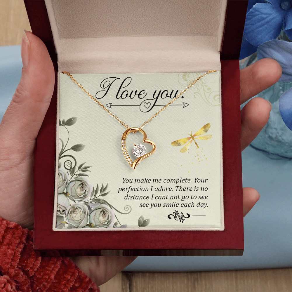 To My Girlfriend I love you Forever Necklace w Message Card-Express Your Love Gifts