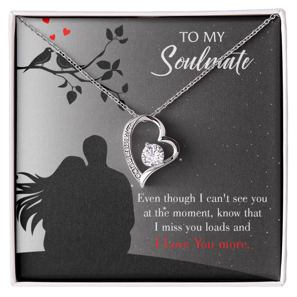 To My Girlfriend I Miss You Loads Forever Necklace w Message Card-Express Your Love Gifts