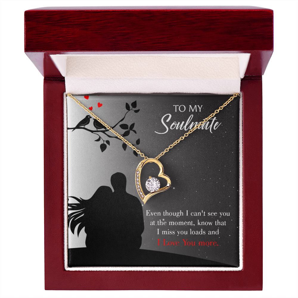 To My Girlfriend I Miss You Loads Forever Necklace w Message Card-Express Your Love Gifts