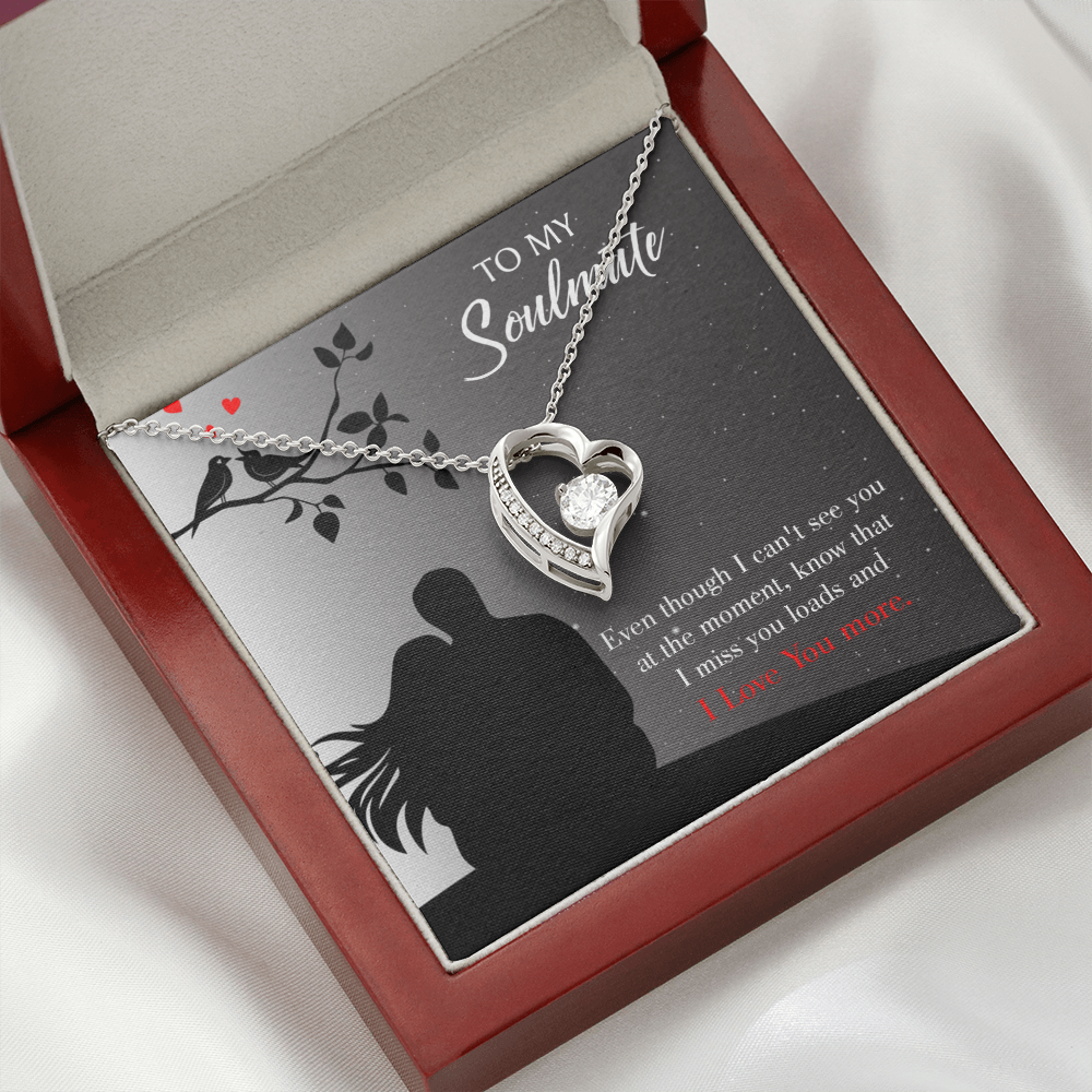 To My Girlfriend I Miss You Loads Forever Necklace w Message Card-Express Your Love Gifts