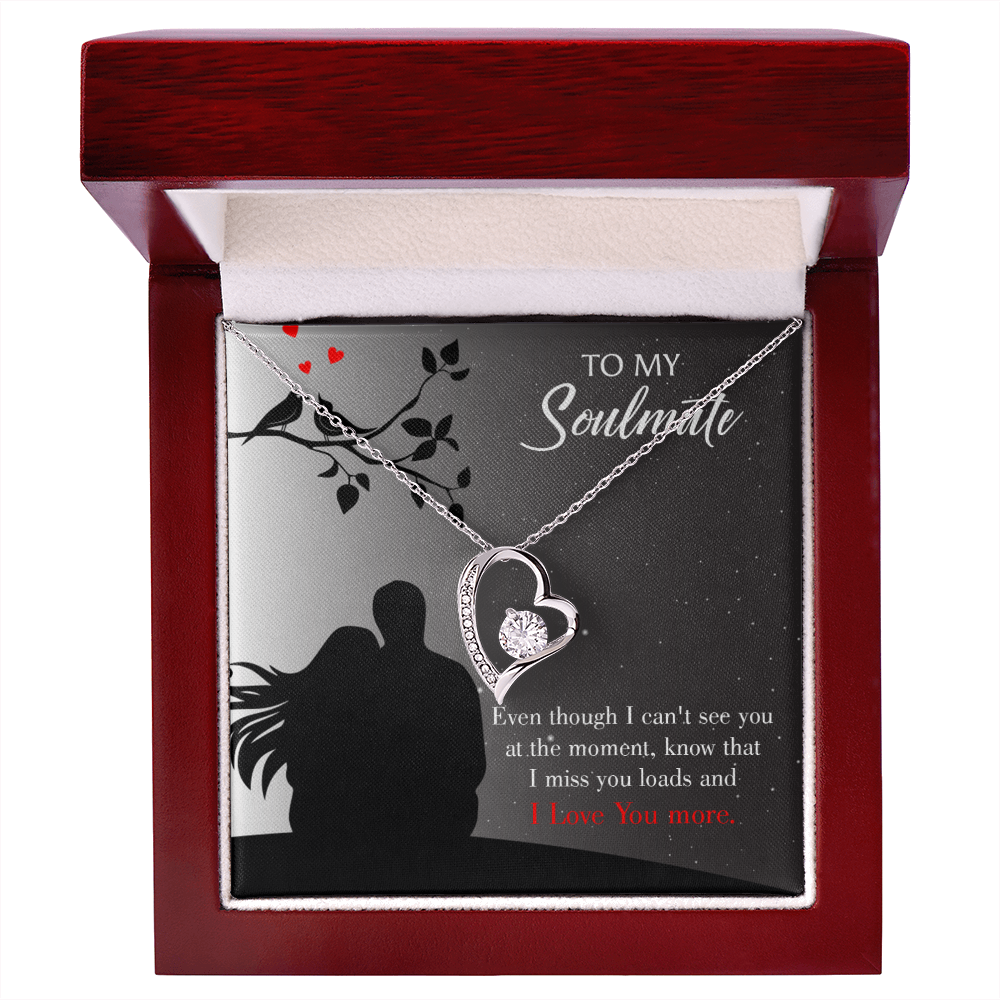 To My Girlfriend I Miss You Loads Forever Necklace w Message Card-Express Your Love Gifts