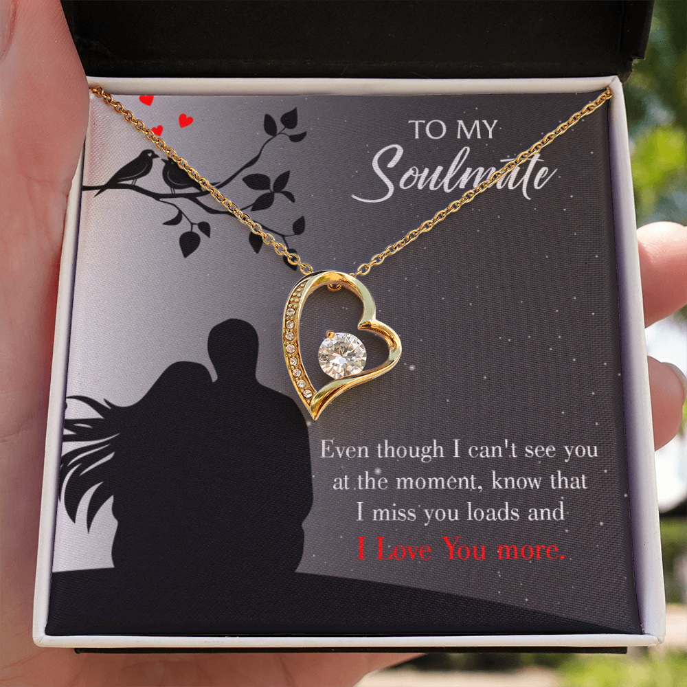 To My Girlfriend I Miss You Loads Forever Necklace w Message Card-Express Your Love Gifts