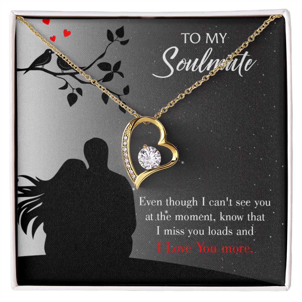 To My Girlfriend I Miss You Loads Forever Necklace w Message Card-Express Your Love Gifts