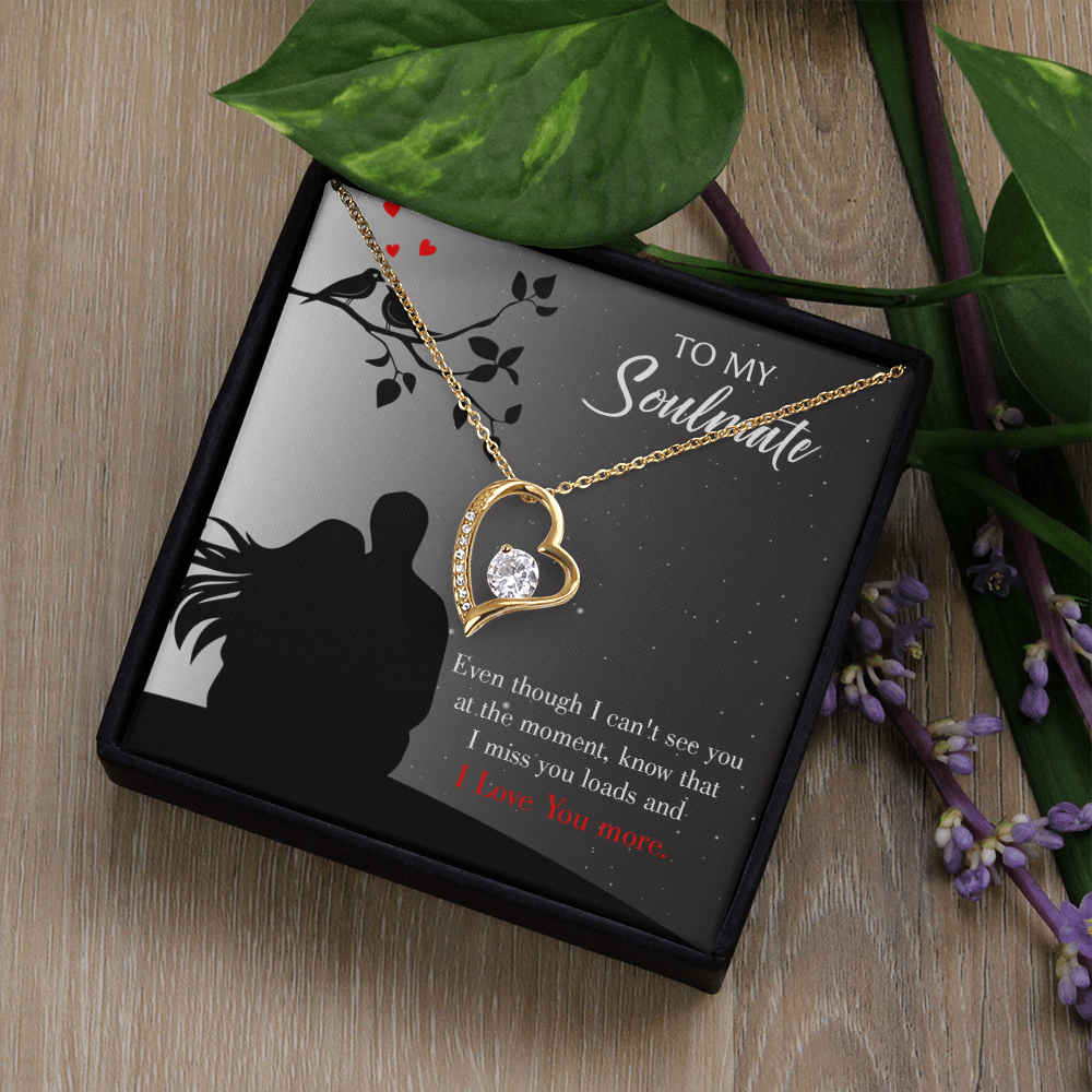 To My Girlfriend I Miss You Loads Forever Necklace w Message Card-Express Your Love Gifts