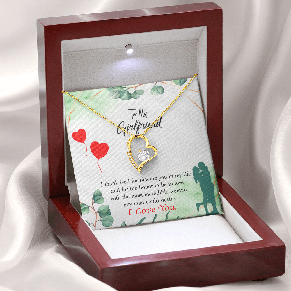 To My Girlfriend I Thank God Forever Necklace w Message Card-Express Your Love Gifts