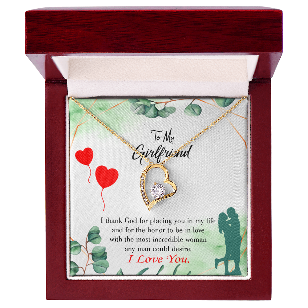 To My Girlfriend I Thank God Forever Necklace w Message Card-Express Your Love Gifts